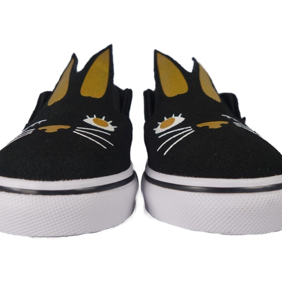 VANS Slip-On Bunny (Black / Gold) Toddlers Sneaker - Picture 3 of 6